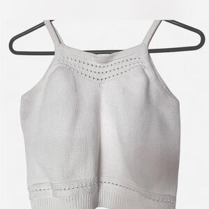 Elegant White Knit Women's Top
